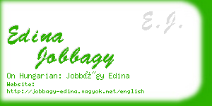 edina jobbagy business card